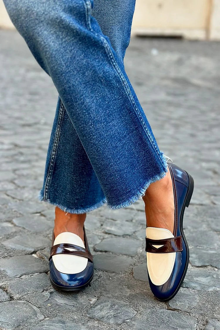 Marleen | Navy Blue Loafer