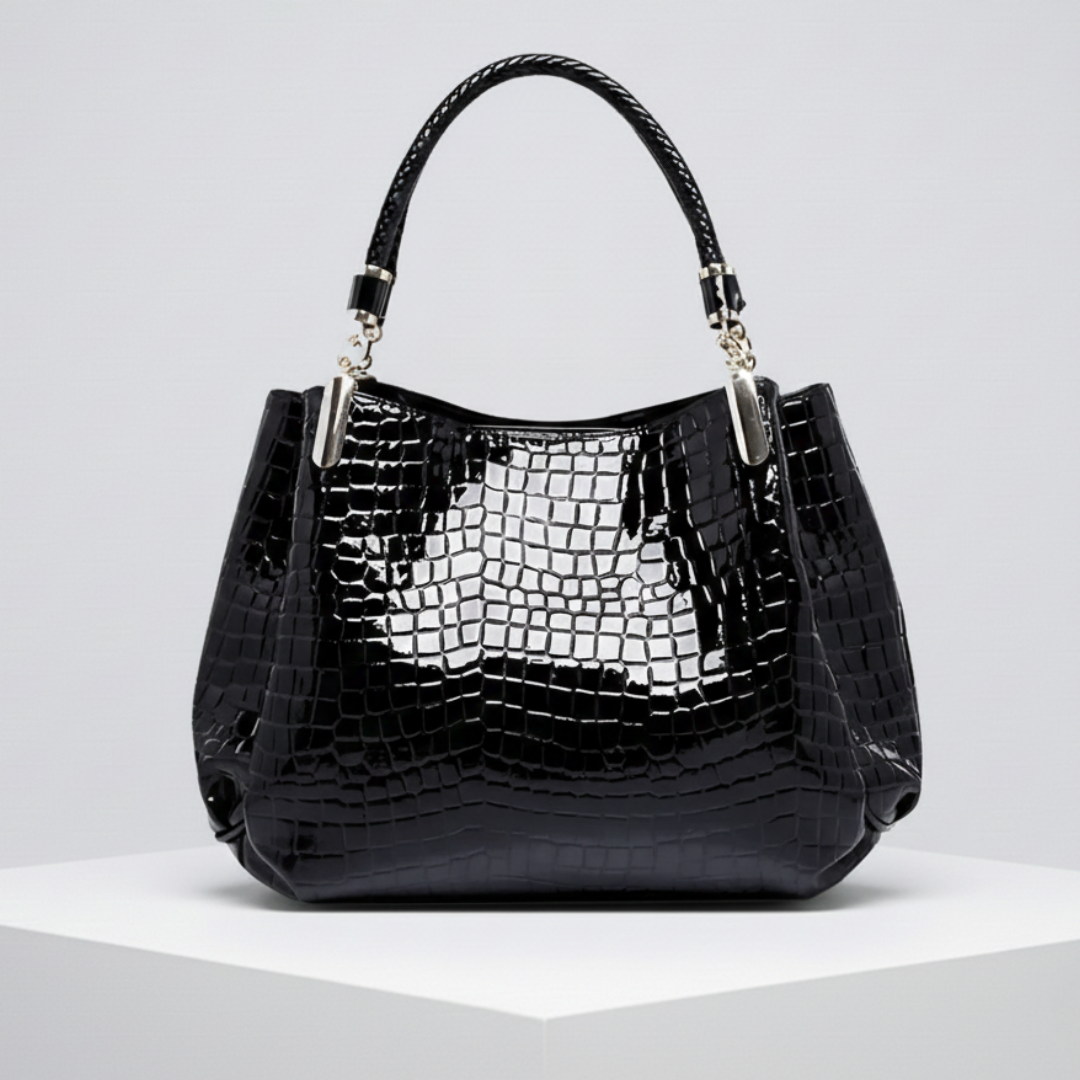 Valentina Crocodile Shoulder Bag