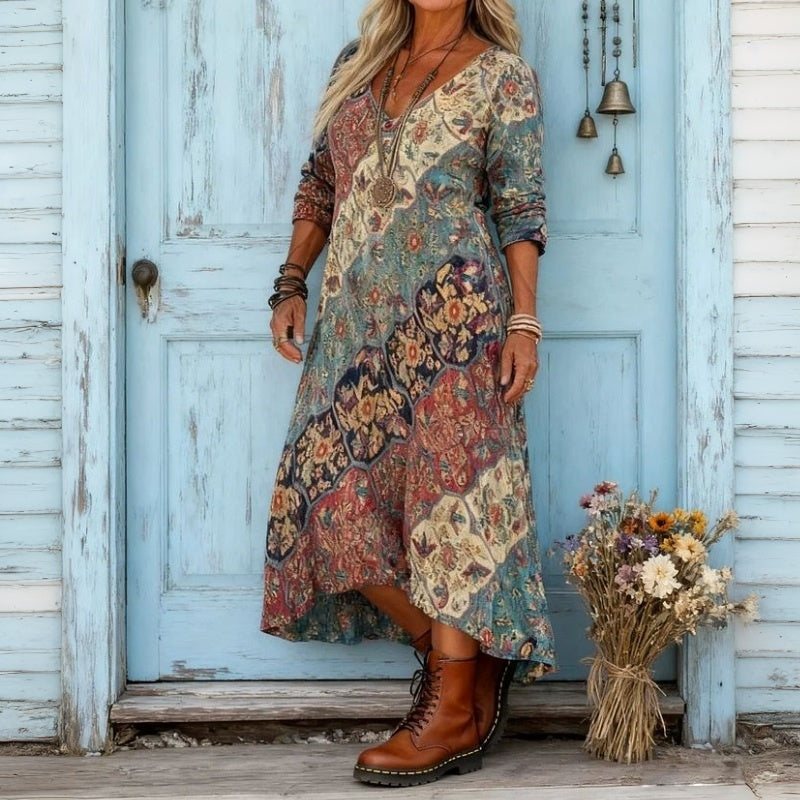 Emily Flowy Print Maxi Dress