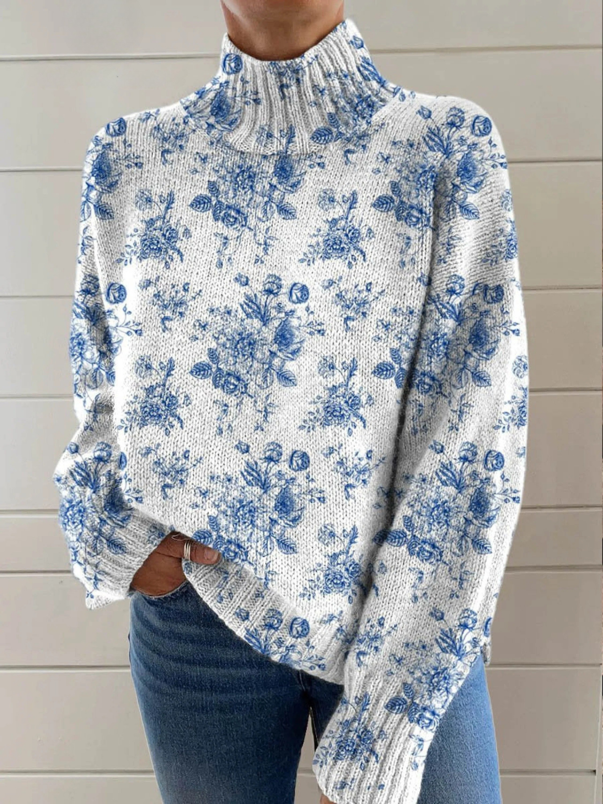 Ruby™ Blossom Turtleneck Sweater