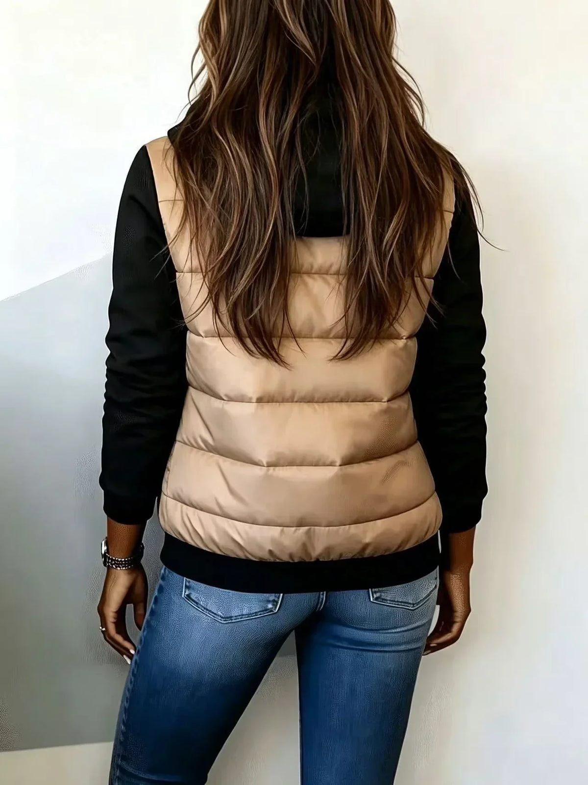 Suzette | Quilted Hooded Color-Block Jacket