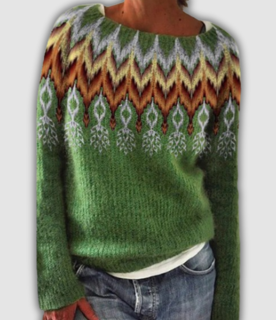 Linora Nordic™ Retro Sweater