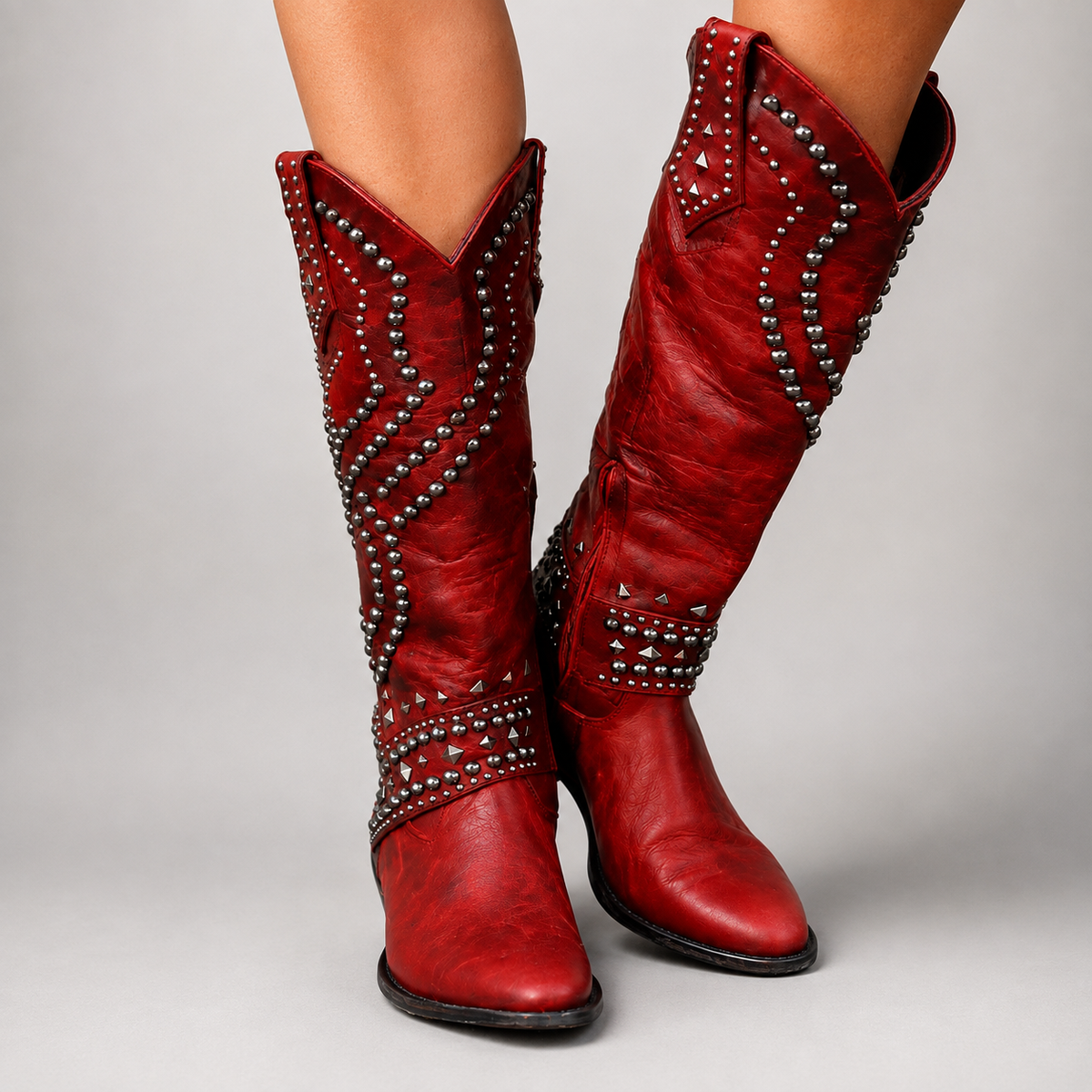 Orena Studded Knee-High Boots