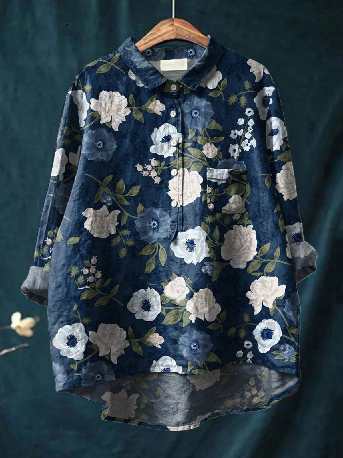 Lauren | Women's Floral Art Print Casual Shirt
