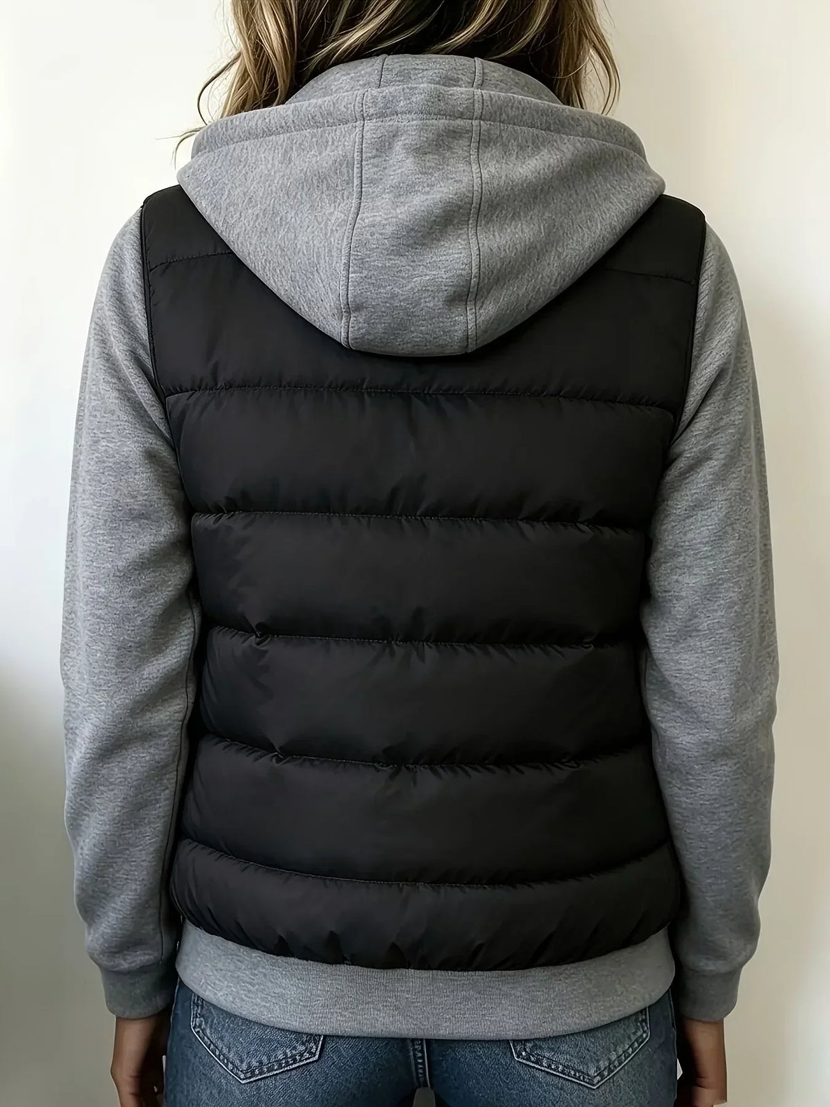 Suzette | Quilted Hooded Color-Block Jacket