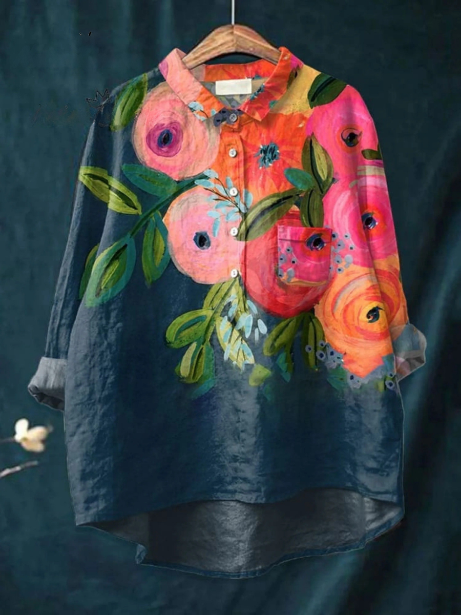 Charlotte | Women's Floral Art Print Casual Shirt