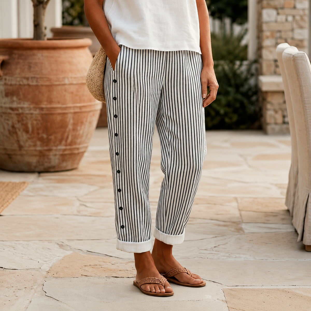 Talia Linen Comfort Pants