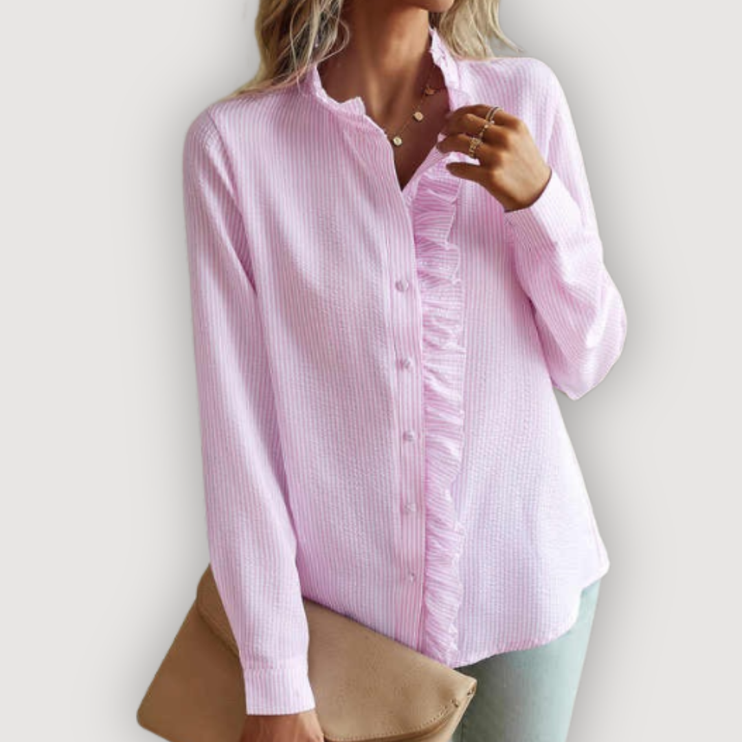 Clara | Ruffle Trim Blouse