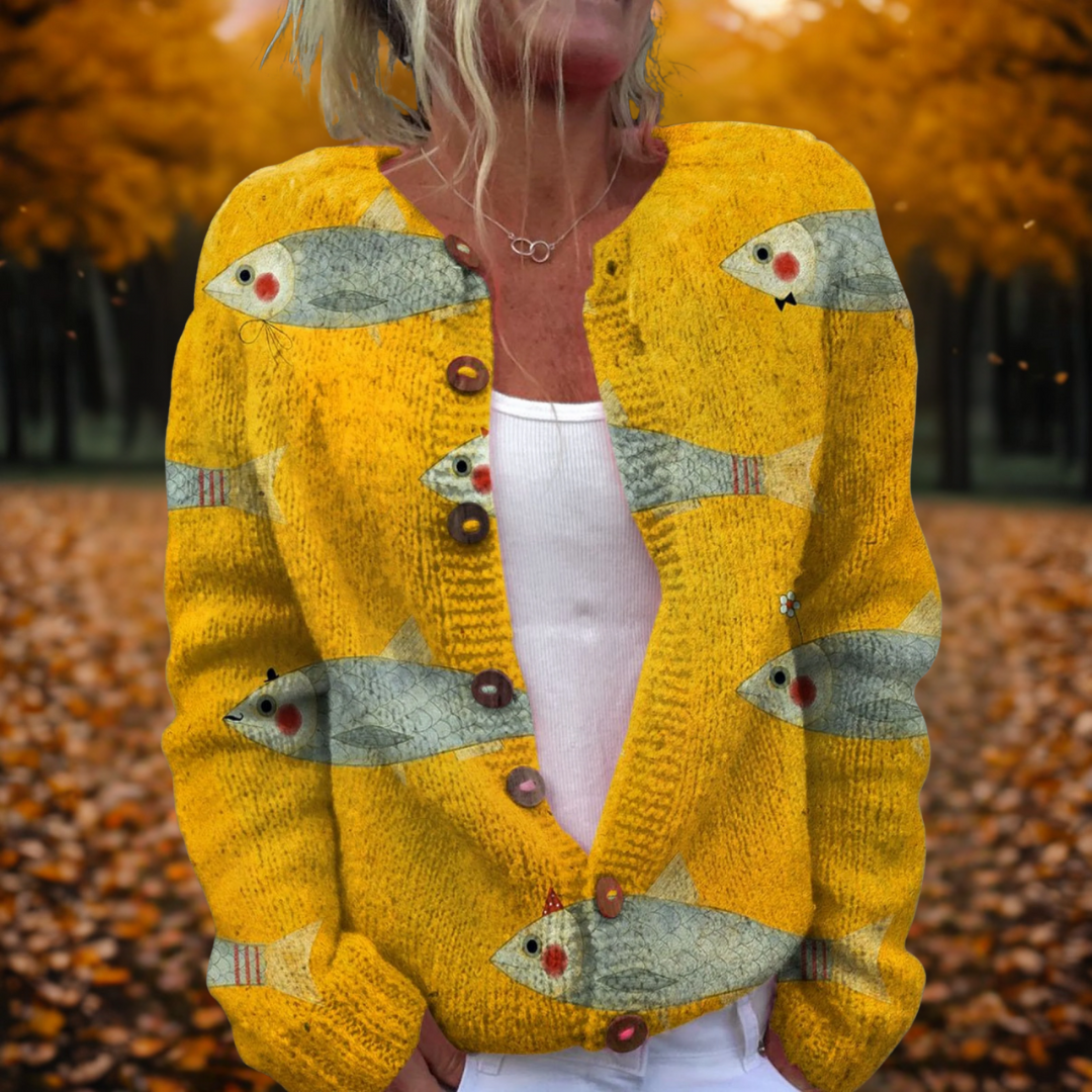 Bella | Sardines Art Cardigan