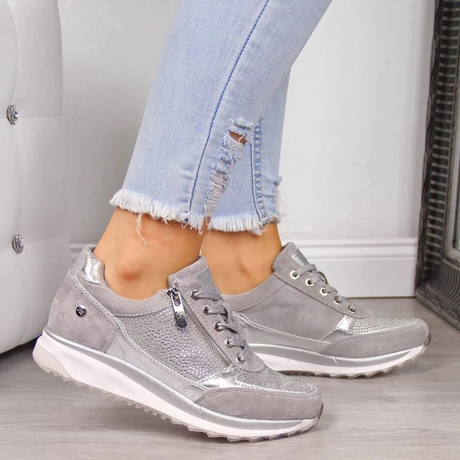Amy Zip-Up Orthopedic Sneakers