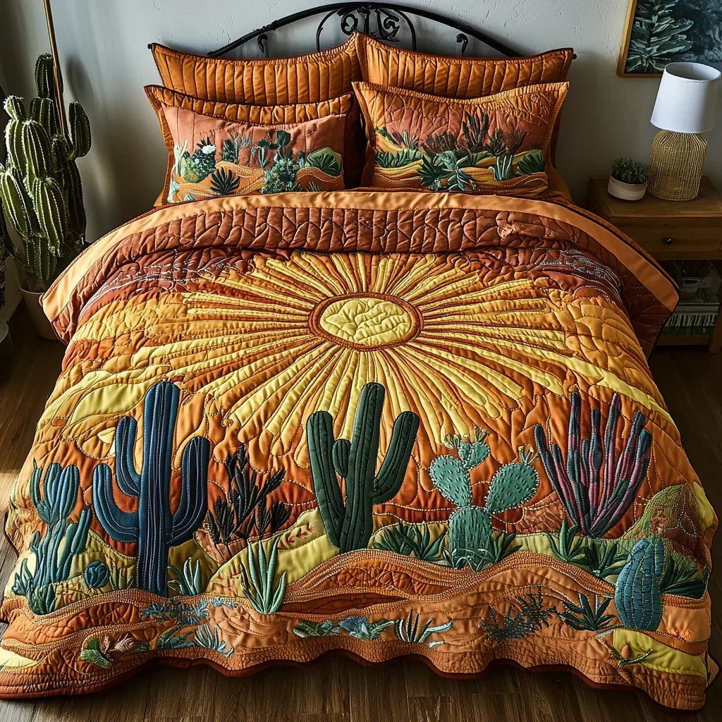 Desert Sunrise 3-Piece Quilted Bedding Set