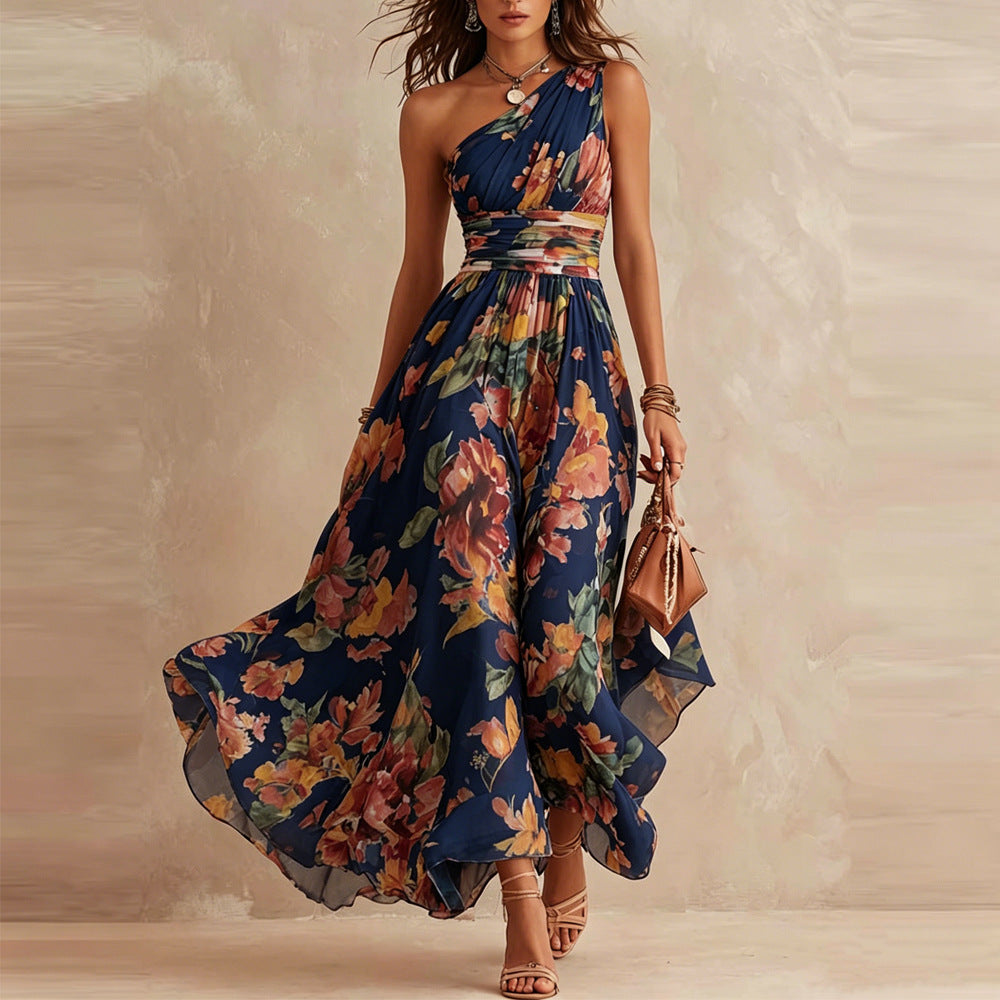 Iselle | Aurora One-Shoulder Floral Dress
