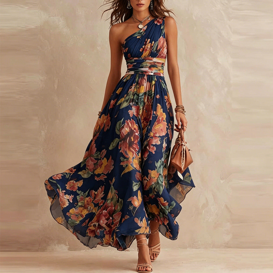 Iselle | Aurora One-Shoulder Floral Dress