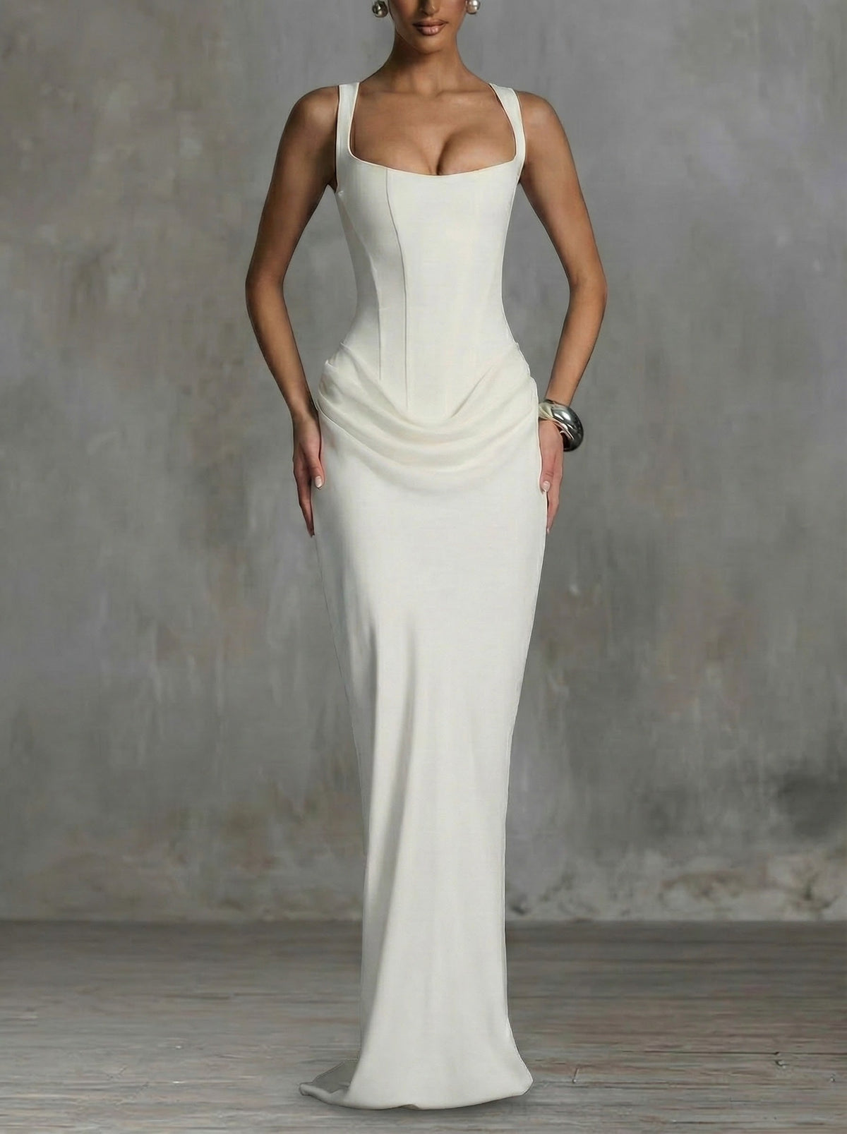 Leonor Square Neck Maxi Dress