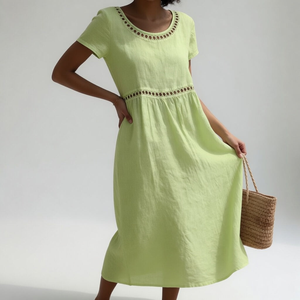 Pernelle Embroidered Cotton Midi Dress