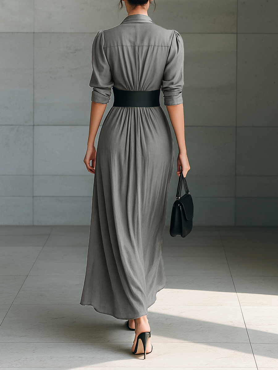 Zahara Long Pleated Dress