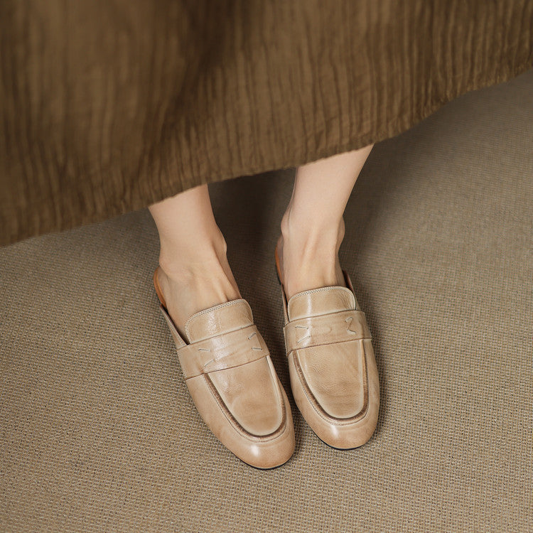 Serin Genuine Leather Mules