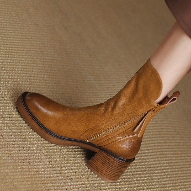 Grazia Stacked Heel Ankle Boots