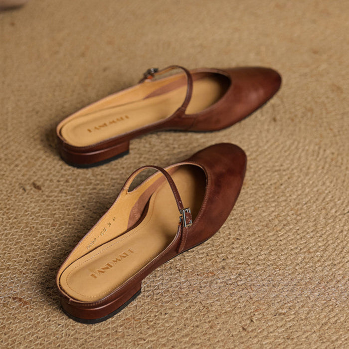 Merisa Genuine Leather Mules