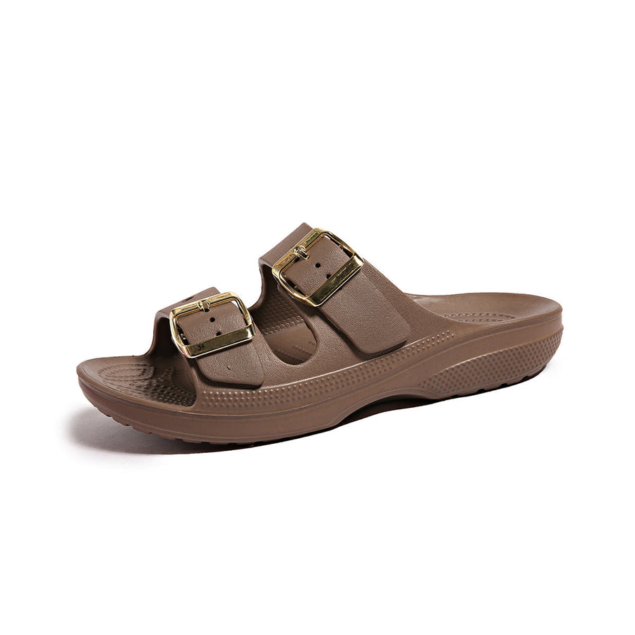 Metal Buckle Slide Sandals