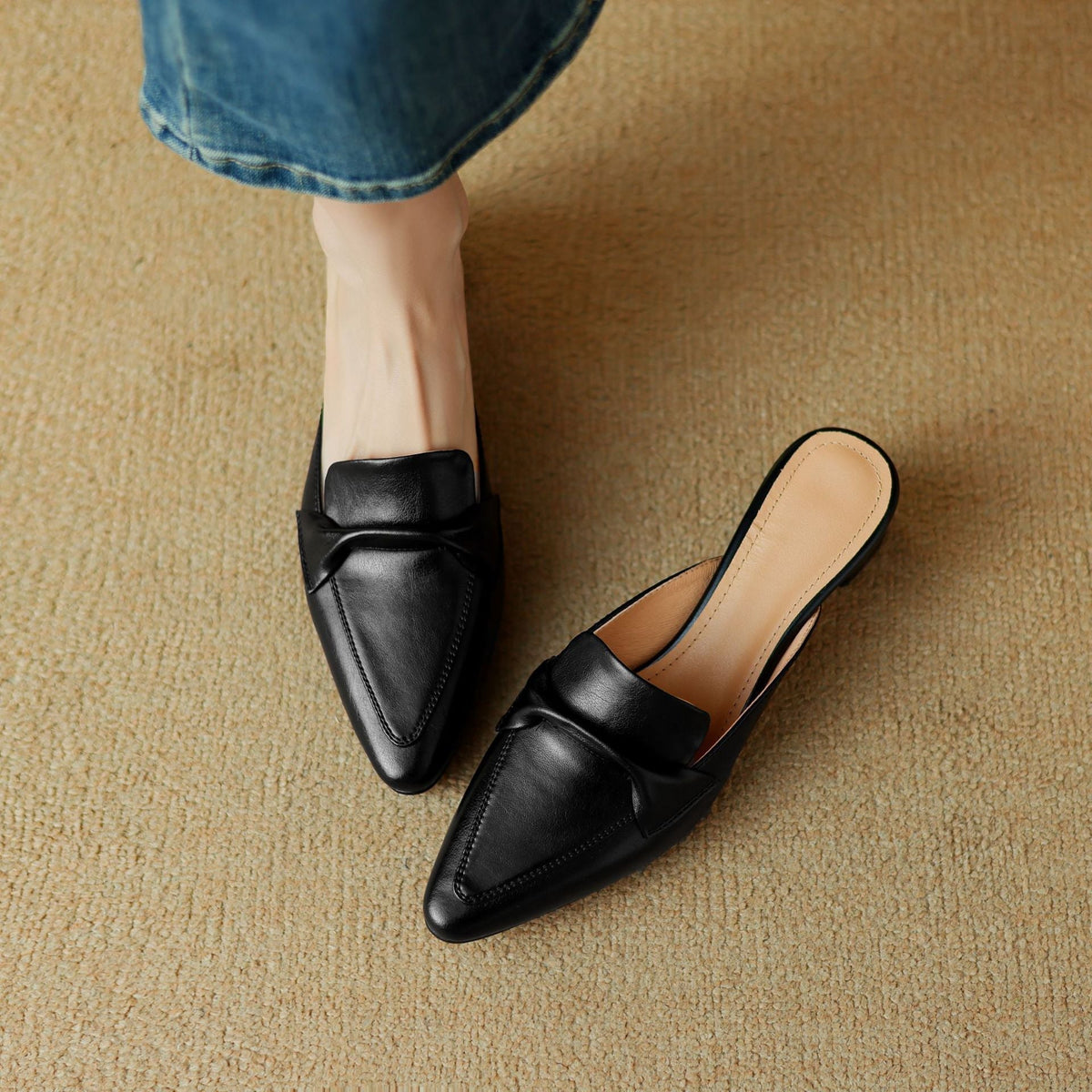 Erlen Genuine Leather Mules