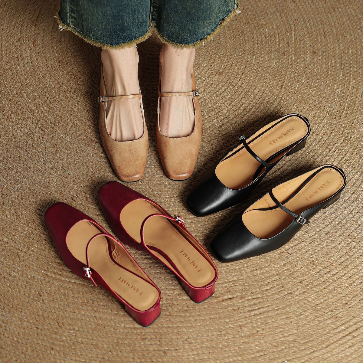 Esmer Genuine Leather Mules
