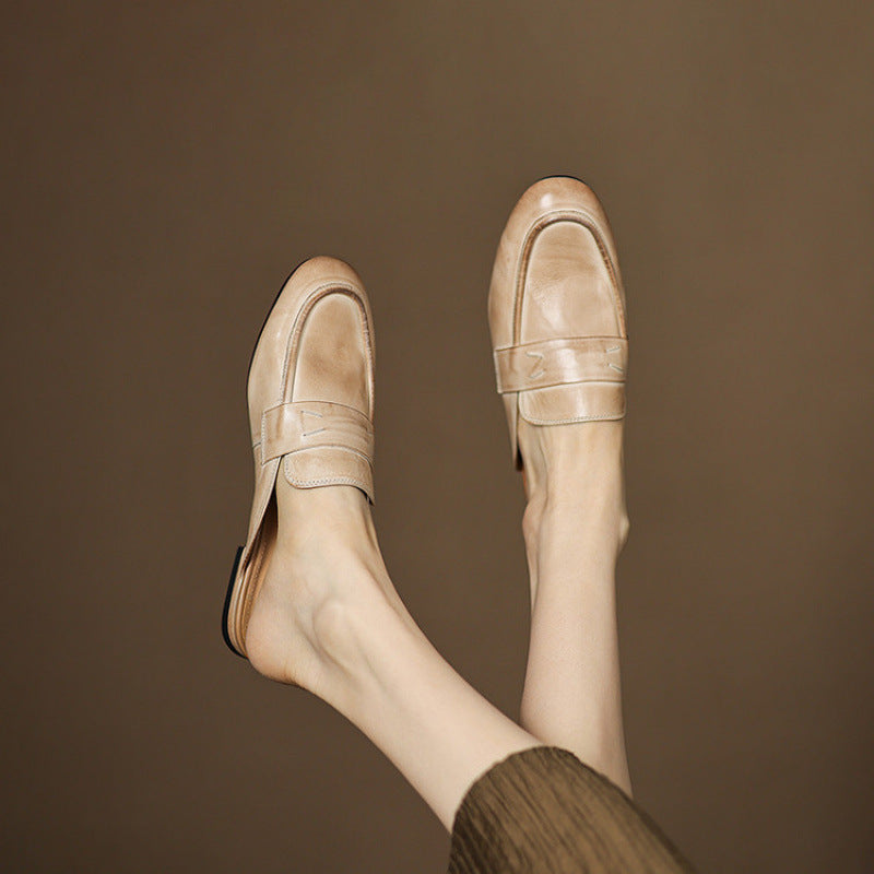 Serin Genuine Leather Mules