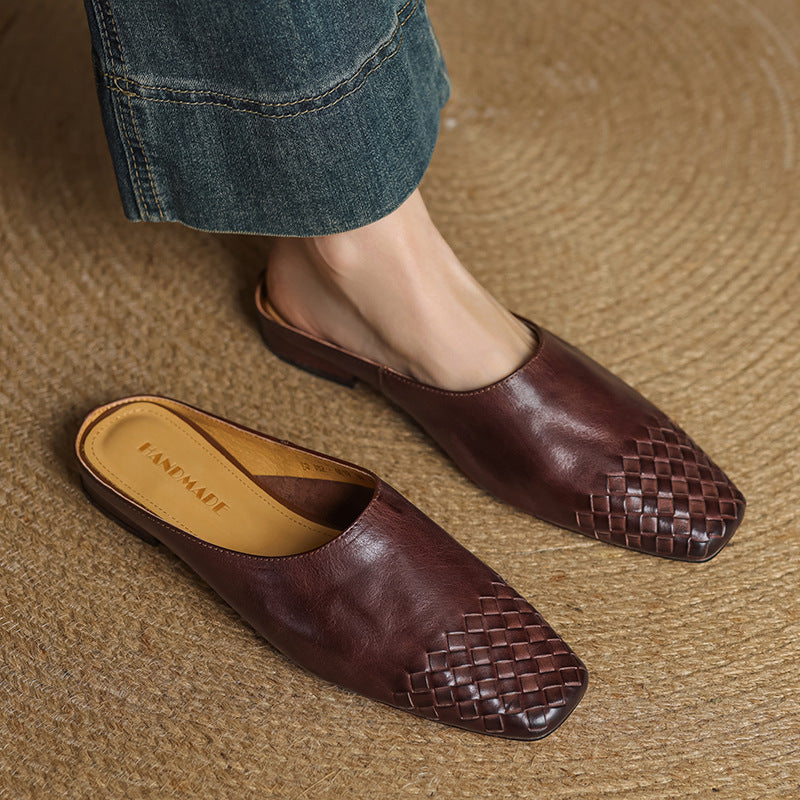 Viola Geniune Leather Mules