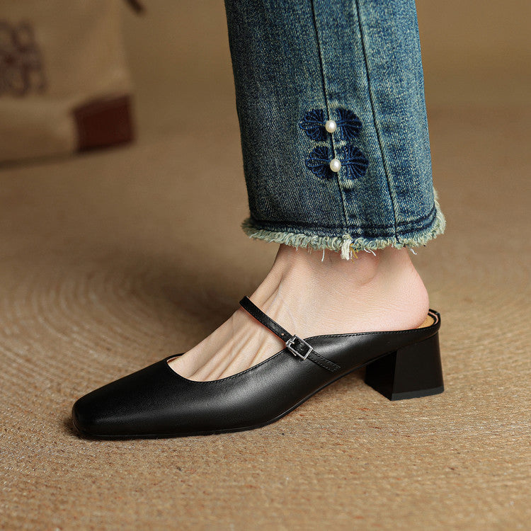 Esmer Genuine Leather Mules