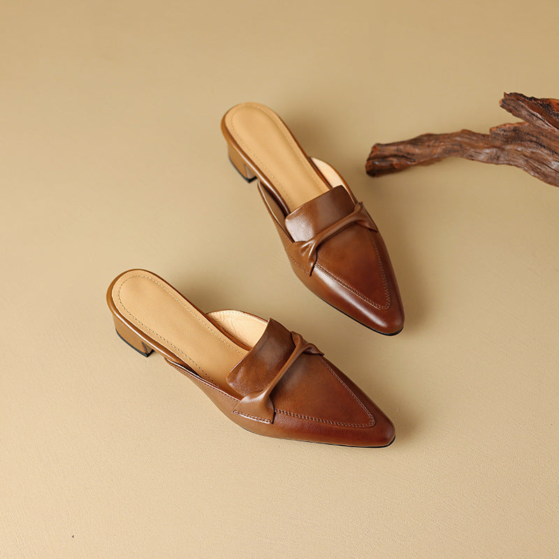 Erlen Genuine Leather Mules