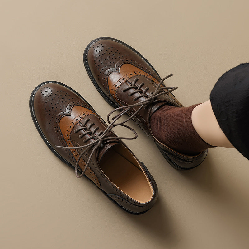 Hazel Vintage Wingtip Brogue Shoes