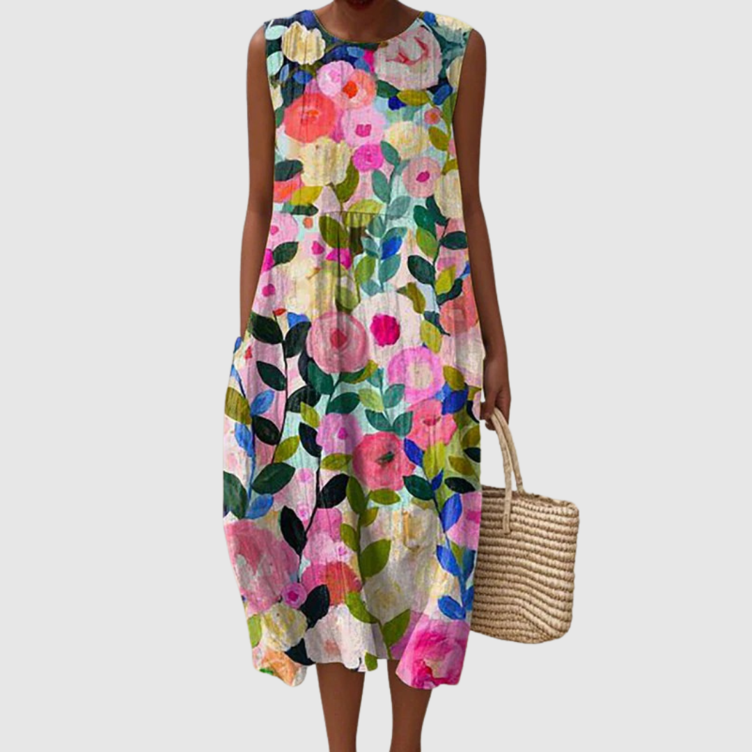 Ava | Floral Midi Dress
