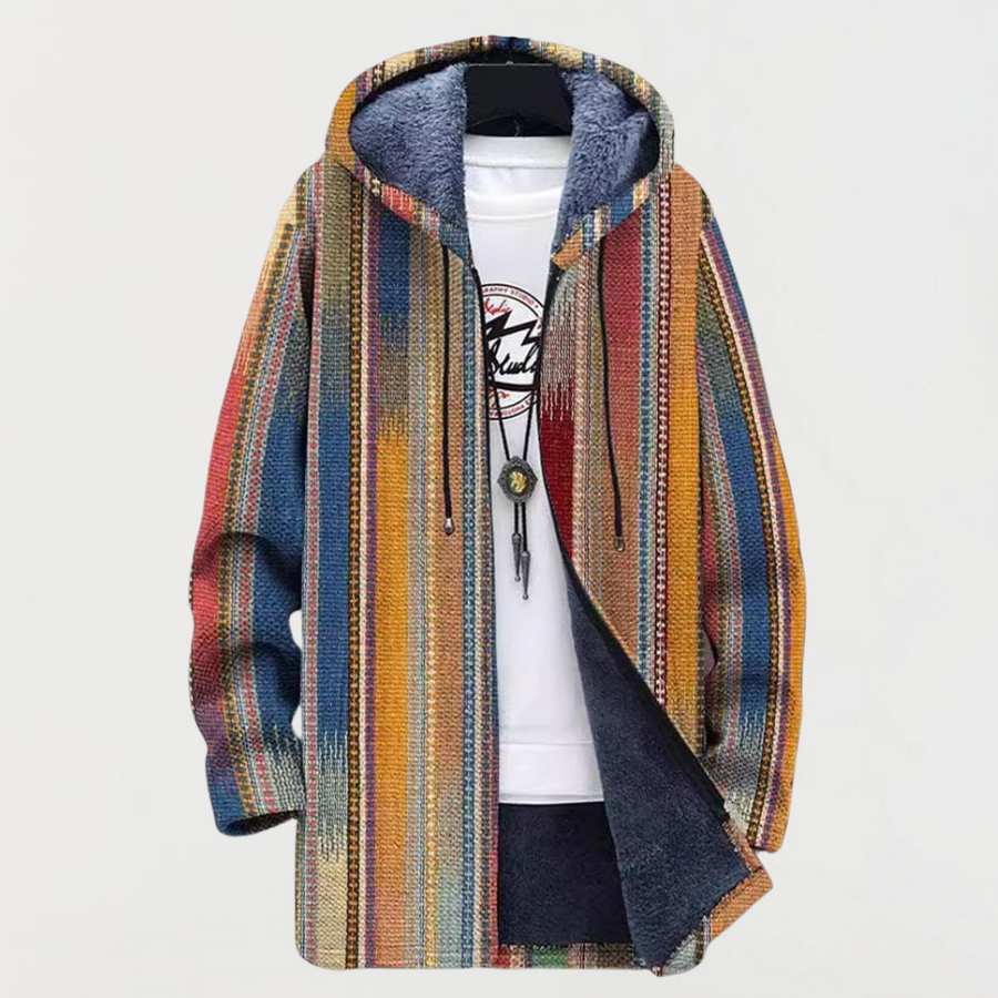 Daphne | Women's Striped Hooded Coat