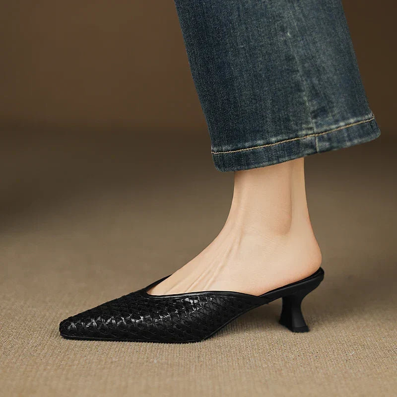Olivia Genuine Leather Mules