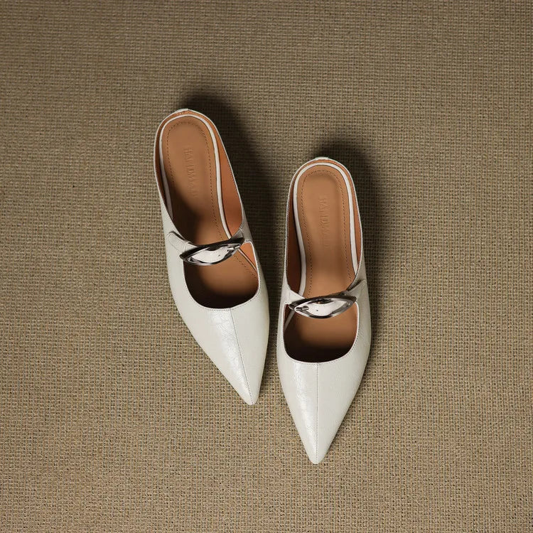Alour Genuine Leather Mules