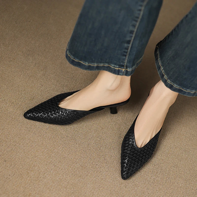 Olivia Genuine Leather Mules
