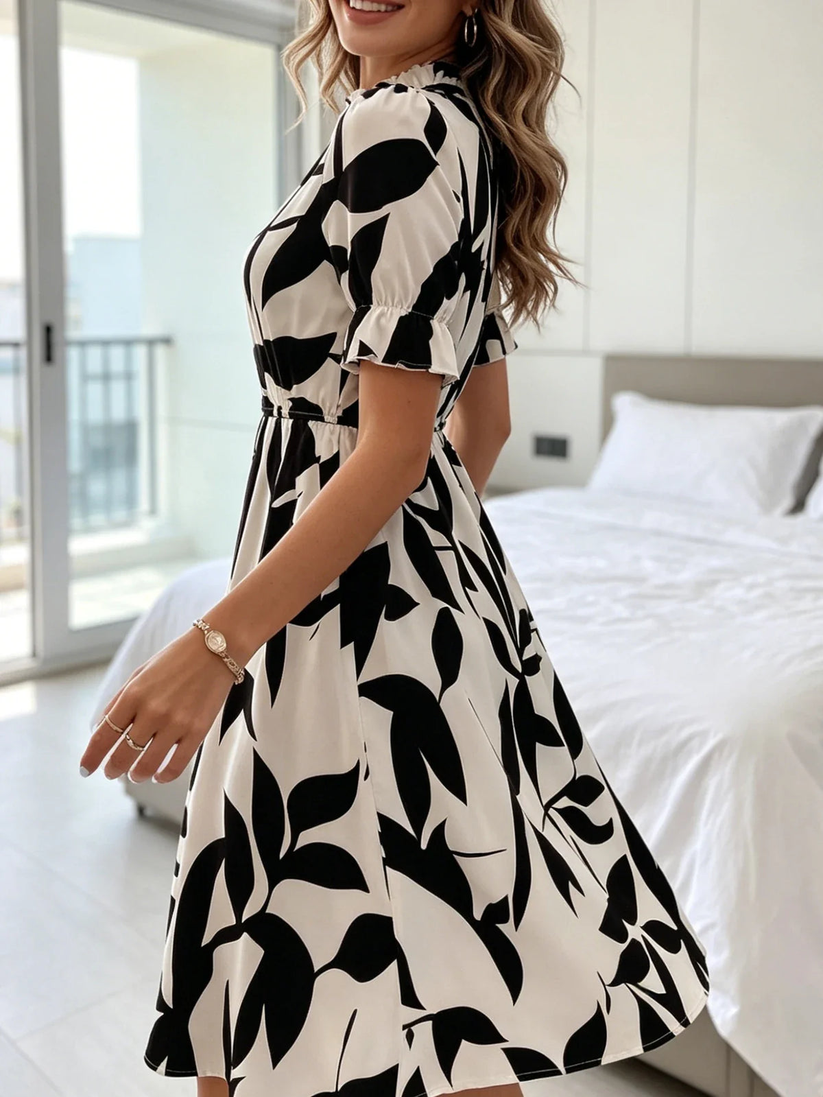 Blair – Botanical Print Mini Dress