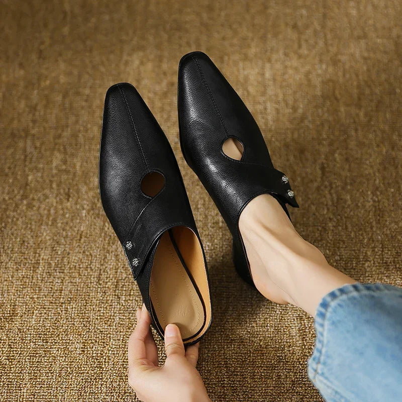 Agnit Genuine Leather Mules