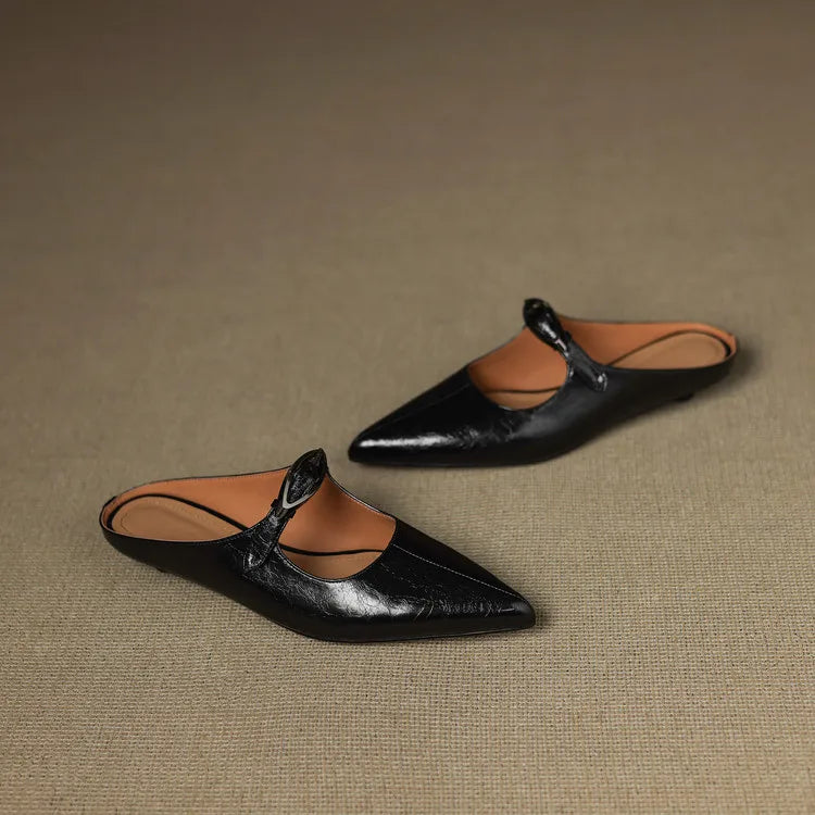 Alour Genuine Leather Mules