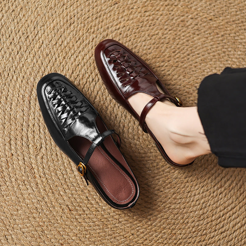 Elya Genuine Leather Mules