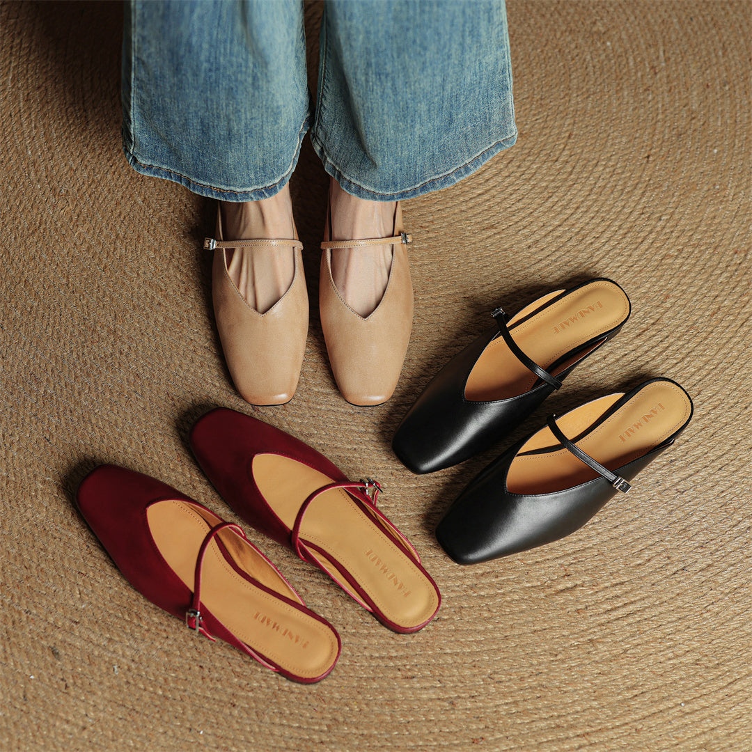 Miral Genuine Leather Mules