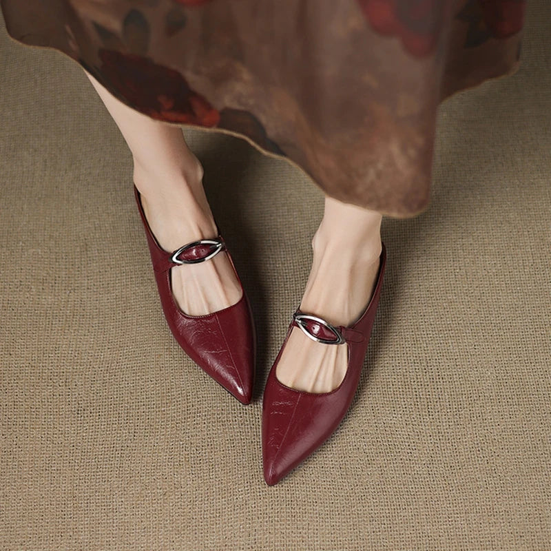 Alour Genuine Leather Mules