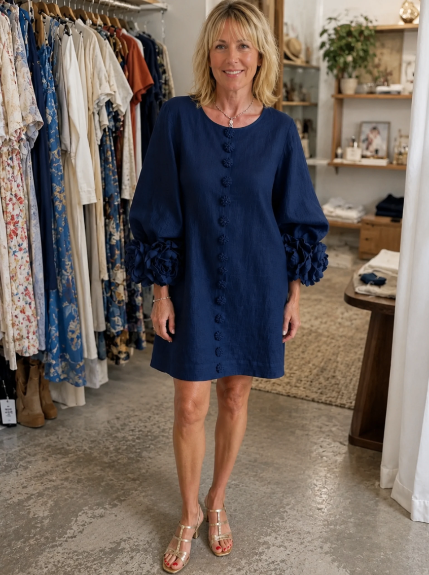 Iselle | Florence Floral Button-Down Mini Dress