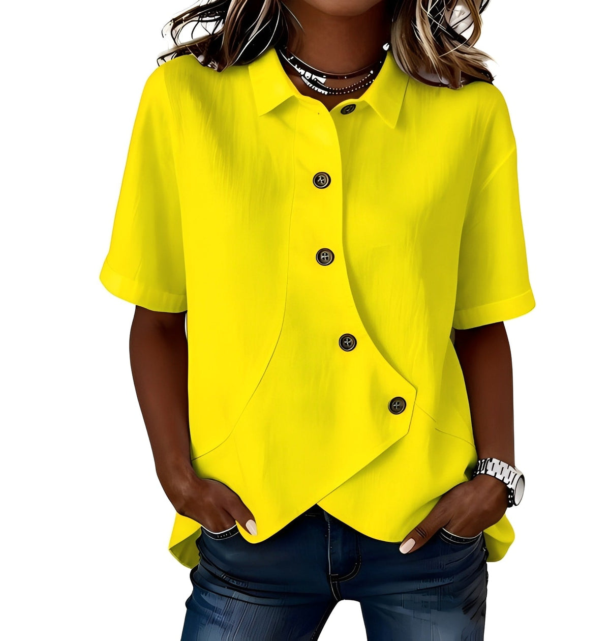Parla Casual Button Detail Shirt