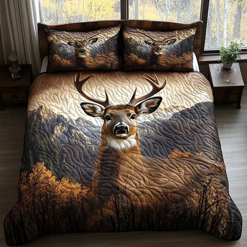 Wildlife Lodge 3-Piece Quilted Bedding Set