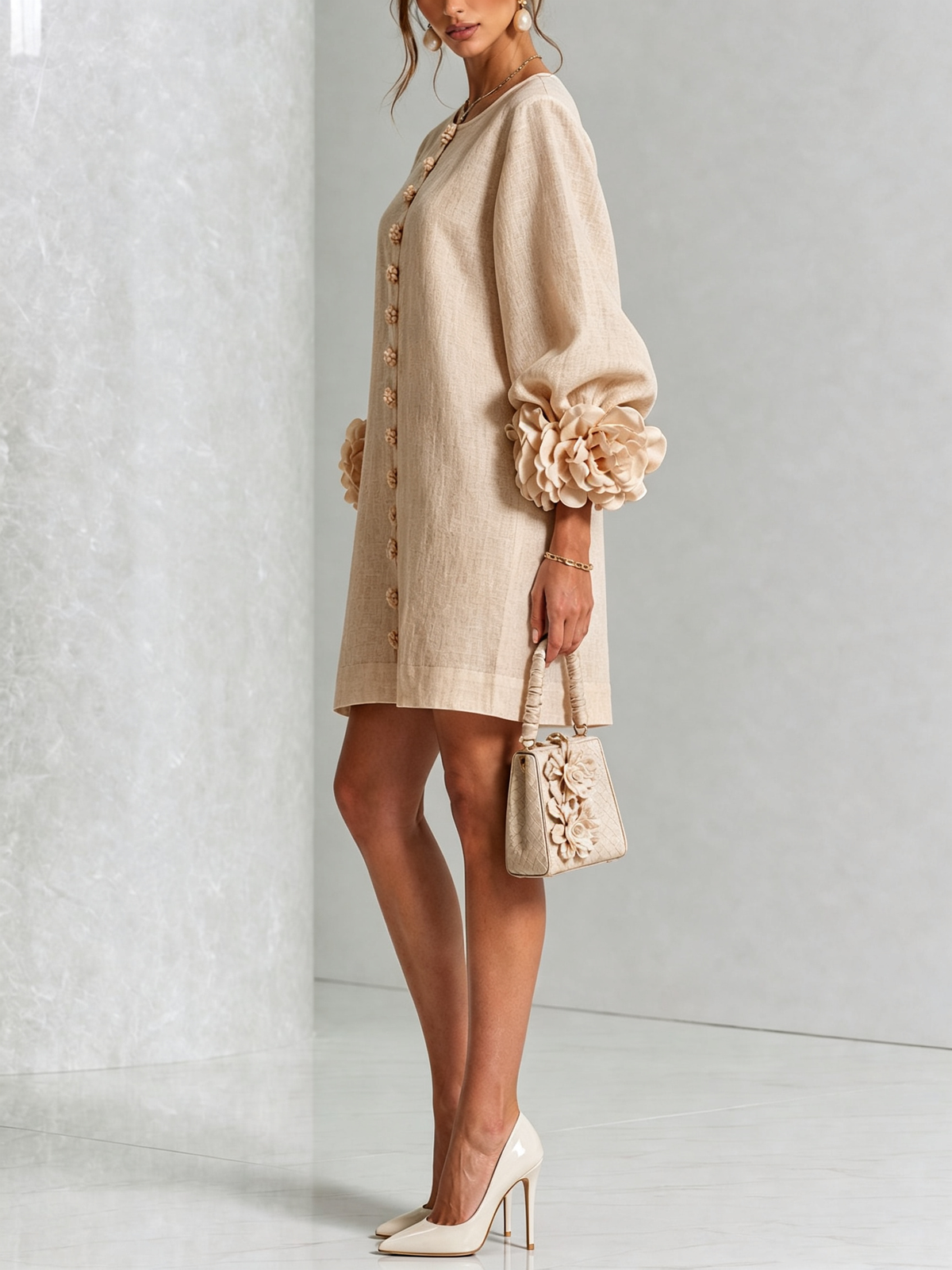 Iselle | Florence Floral Button-Down Mini Dress