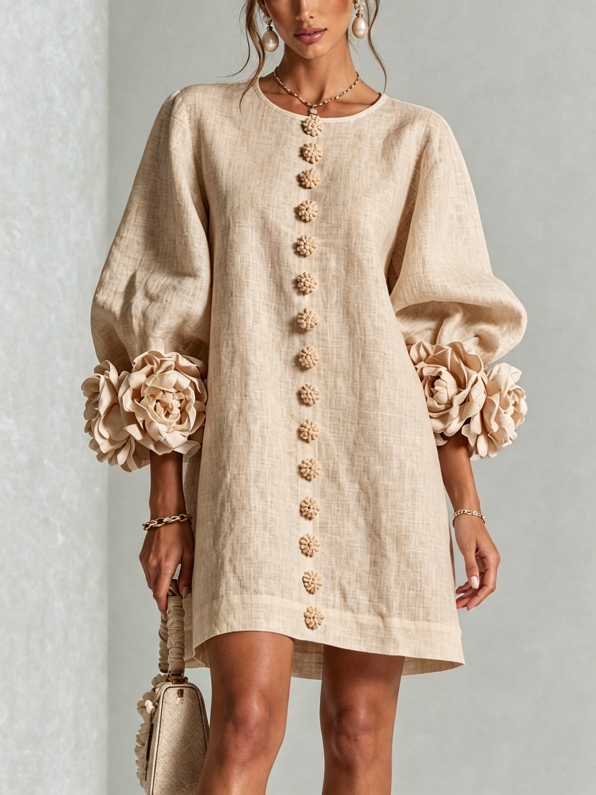 Iselle | Florence Floral Button-Down Mini Dress