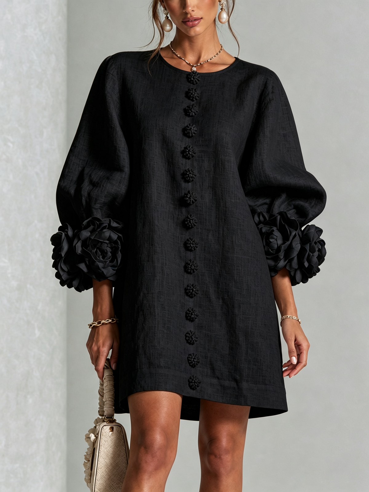 Iselle | Florence Floral Button-Down Mini Dress