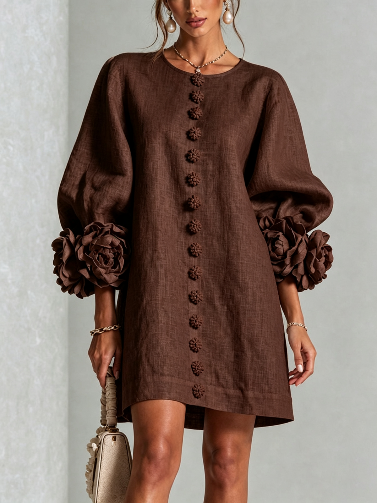 Iselle | Florence Floral Button-Down Mini Dress