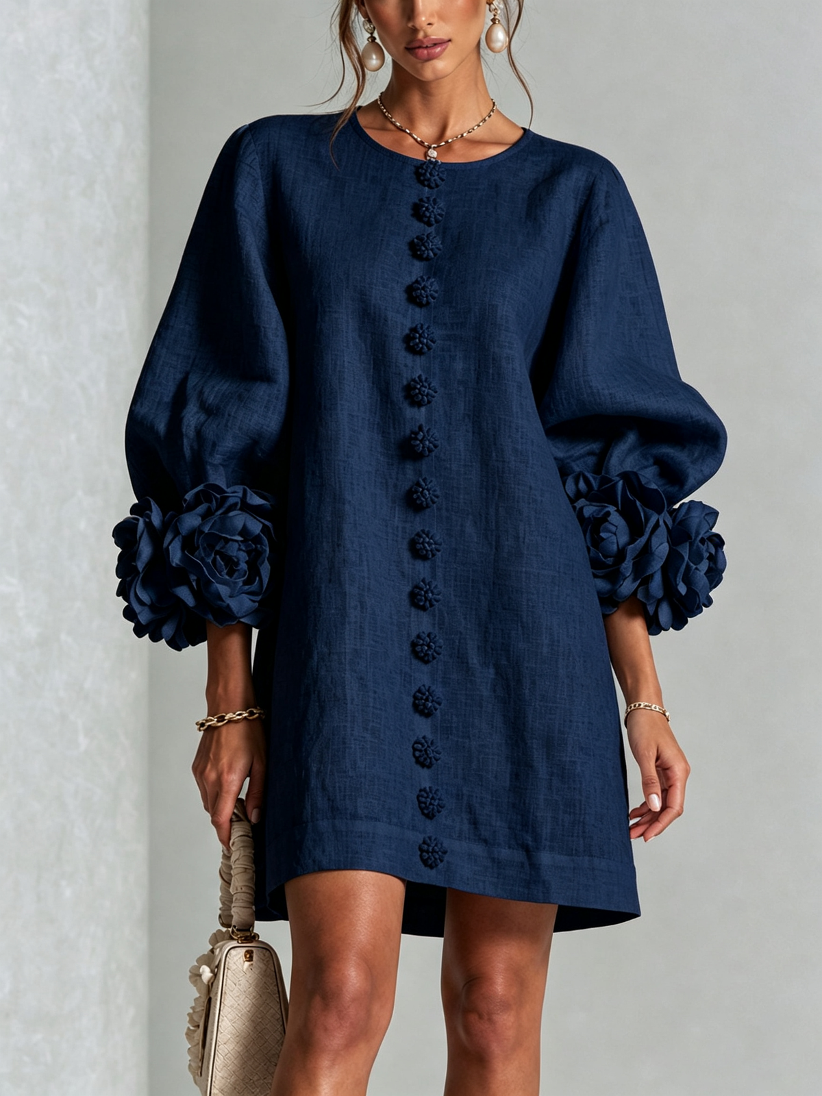 Iselle | Florence Floral Button-Down Mini Dress